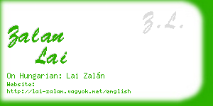 zalan lai business card